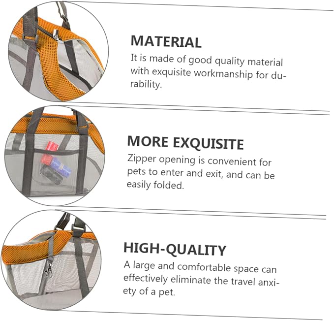 1Pc Breathable Mesh Dog Carrier Bag Outdoor Pet Travel Tote for Dogs Comfortable Design with Head Out Opening Durable and Lightweight for Pet Outings