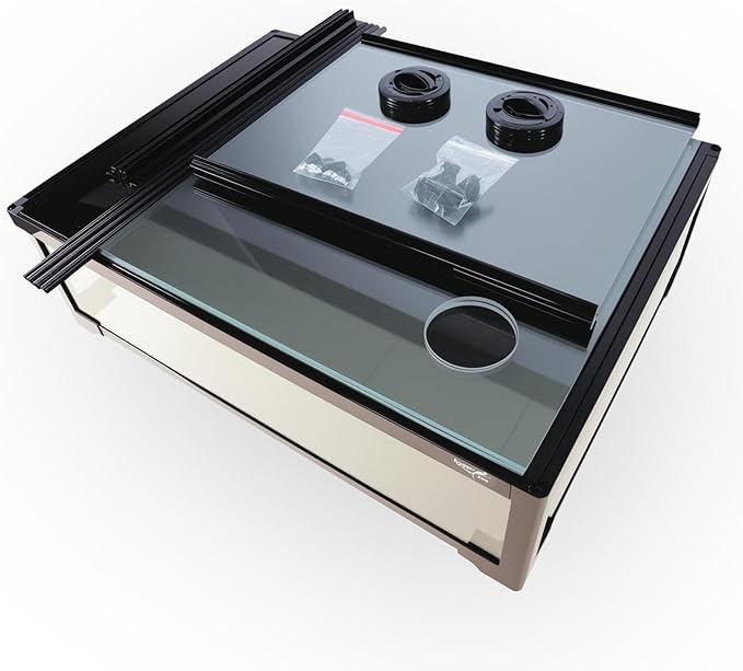 Glass Reptile Terrarium 24" x 18"x 48"Front Opening Chameleon Cage ull View Glass Terrarium Tank with Double Hinge Door for Reptiles Amphibians, Bearded Dragon Gecko Lizard Snake