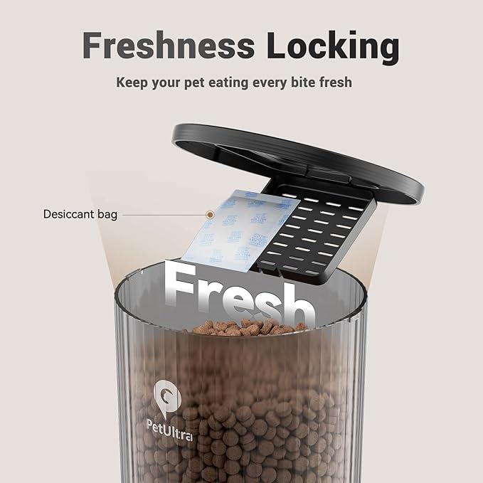 Automatic Cat Feeder for 2 Cats: 2.4Ghz WiFi Smart APP Remote Control- Timer Food Dispenser 1-10 Meals Per Day- Auto Pet Feeder for Cats and Small Dog Indoor- Detachable Clean& Dual Power