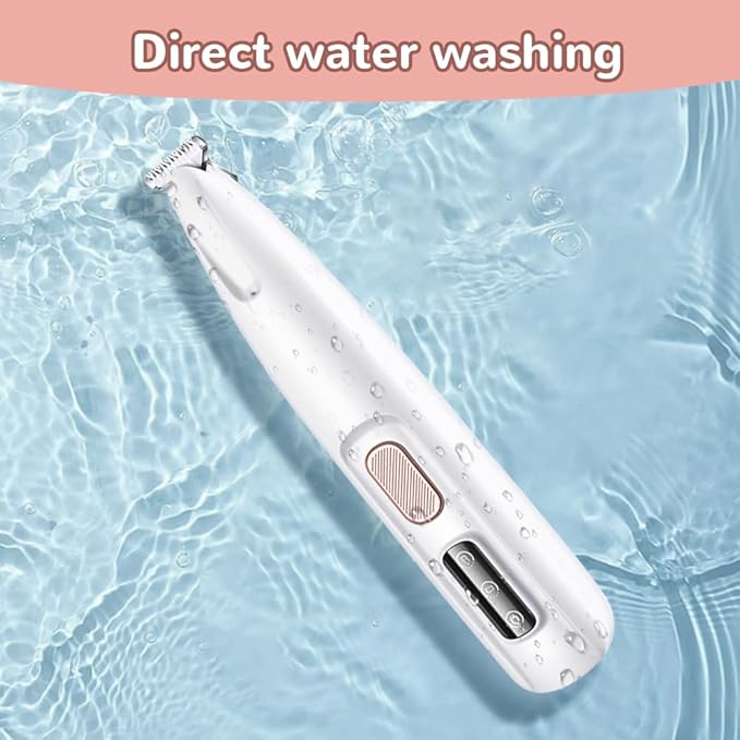 Pet MicroPrecision Trimmer, Upgraded Dog Claw Trimmer with LED Light, 35dB Low Noise, Fully Waterproof, Rechargeable Clipper for Dogs Cats Trimming Paws, Eyes, Ears, Face, and Rump (2PCS)