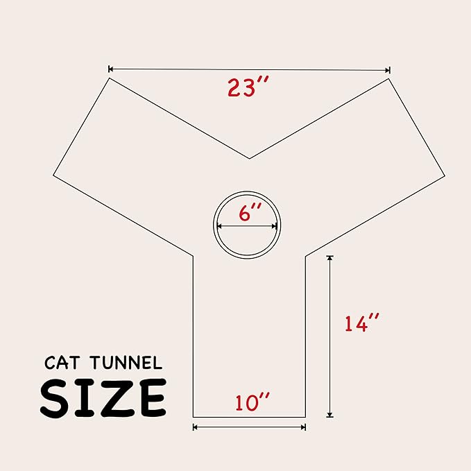 Tempcore Pet Cat Tunnel Tube Cat Toys 3 Way Collapsible, Cat Tunnels for Indoor Cats,Kitty Tunnel Bored Pet Toys Peek Hole Toy Ball, Puppy, Kitty, Kitten, Rabbit