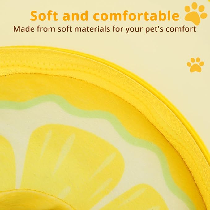 Soft Dog Cone Collar with Anti-Lick Shield, Inflatable Donut Cones Alternative After Surgery for Large/Medium/Small Dogs to Stop Licking, Elizabethan Neck Ecollars of Shame, Comfy Pillow E Recovery