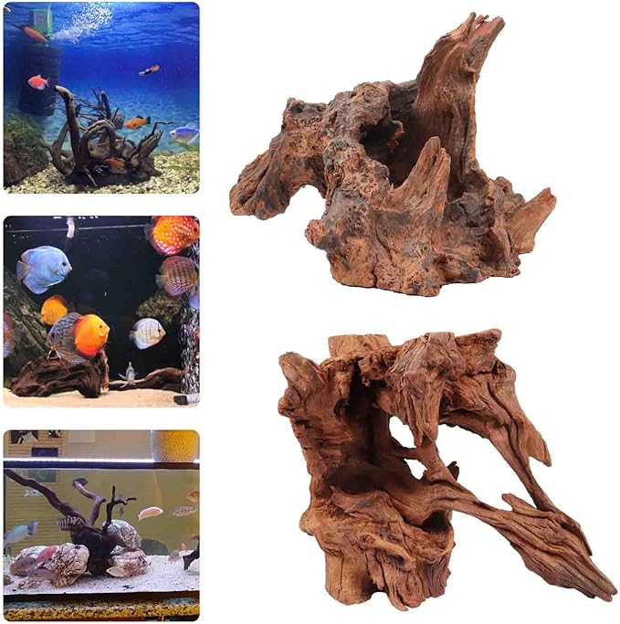 LYPHARD AQUARIUMS Natural Driftwood for Aquarium, 9-14" Large Assorted Branch Pieces Decorations for Reptile Hide, Fish Tank