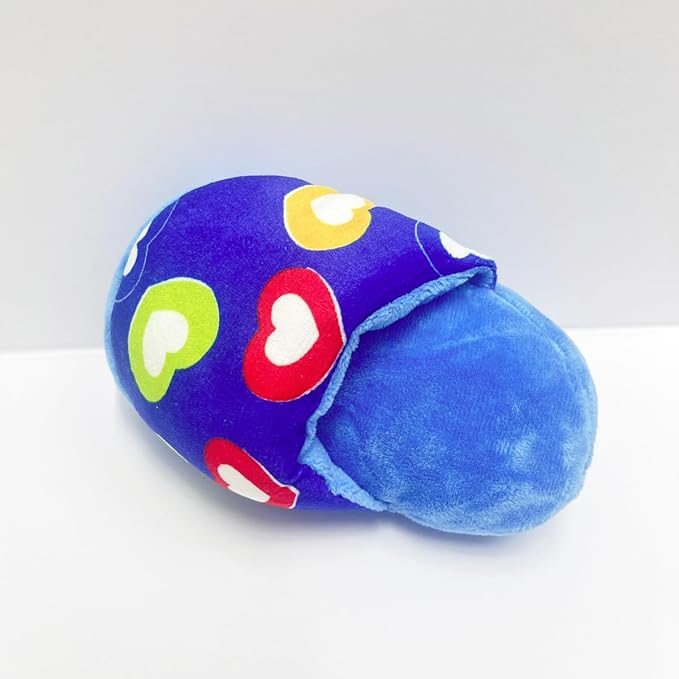 Dog Toys for Small Dogs, 4 Packs Cute Chew Toys for Puppy, Durable Soft Plush Interactive Small Dog Toys, Blue Stars Designs, Doggie Birthday Gifts