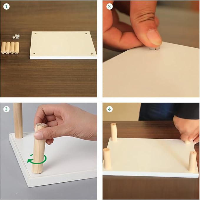 Wooden Elevated Cat Food Stand – Raised Pet Feeding Table for Cats and Dogs, Compatible with Most Bowls & Automatic Feeders, Solid Wood Pet Food Platform L(15.7 * 9.5in