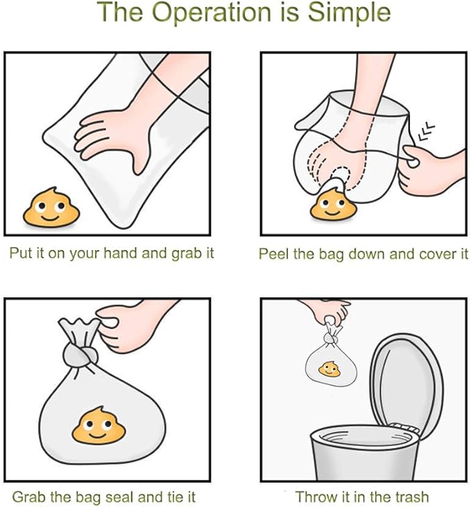 ECO-CLEAN Dog Poop Bags, 24 Rolls/360 Bags with Dispenser, Dog Waste Bags, Unscented, Leak-Proof, Easy Tear-Off