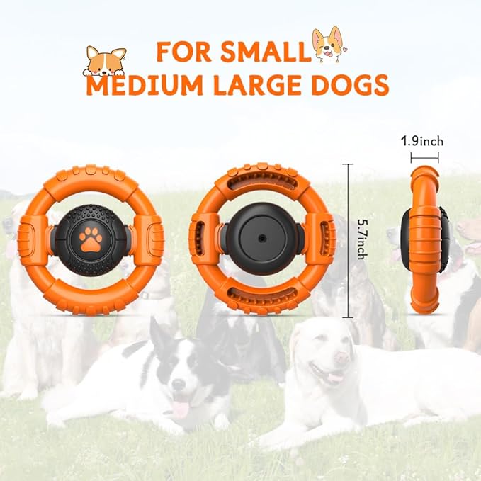 Dog Toys for Aggressive Chewers Large Medium Small Breed Indestructible Durable Tough Dog Chew Toys to Keep Them Busy Nylon Rubber Interactive Dog Toys