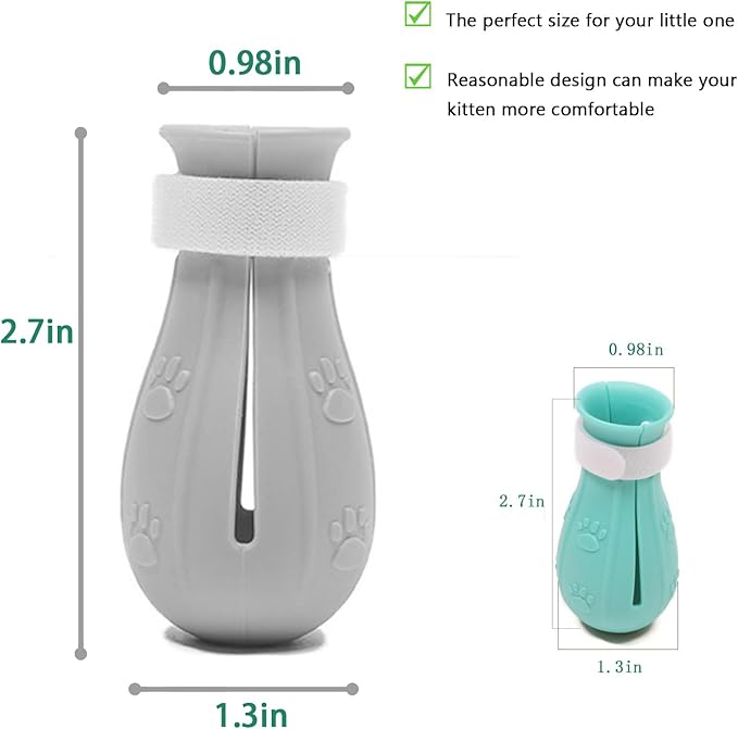 Anti-Scratch Silicone cat Shoes,Cat Claw Covers,Adjustable Multifunctional Anti-Bite Shower net Bag,Cat Grooming Mesh Bag,Cat Bathing Bag(Grey-2)