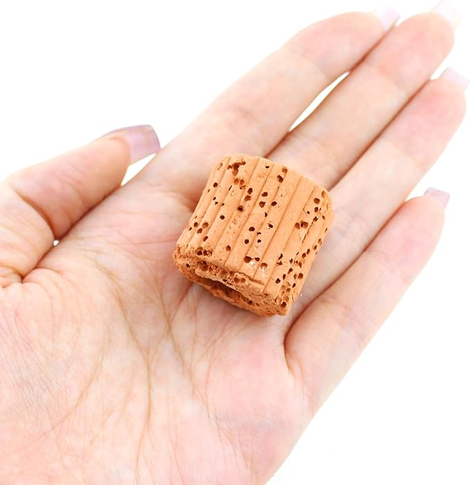 Maxmoral 10PCS 25mm Brown Aquatic Plant Ceramic Retaining Ring Base Fish Tank/Aquarium Decoration Tool Suitable for Aquascaping or Potting Plug