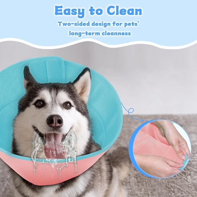 Inspack Soft Dog Cone Collar Alternative, E Cones for Small Dogs/Cat/Puppy to Stop Licking after Surgery, Comfortable All Paws Comfy Elizabethan Collars, Neuter Recovery Ecollars of Shame Alternatives