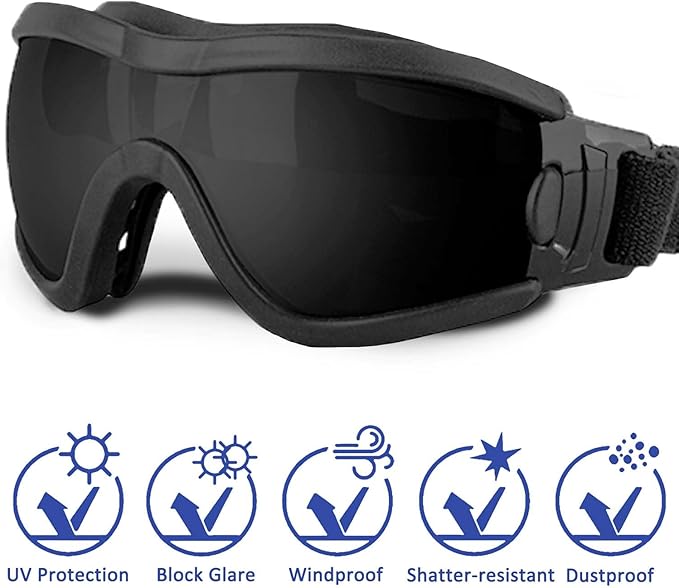 Medium Dog Sunglasses with Adjustable Strap UV Protection, Winproof Puppy Sunglasses, Suitable for Dogs Eyes Protection,Soft Dog Goggles