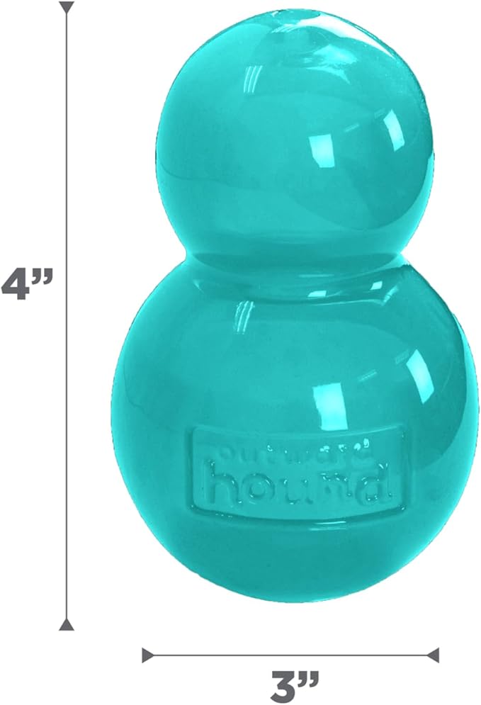 Outward Hound by Planet Dog Double-Tuff Interactive Treat-Dispensing Dog Toy, Medium, Blue