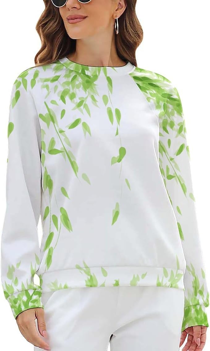 Womens Long Sleeve Tops Y2k Japanese Art Print Sweatshirts Fall Pullover for Women Crewneck Vintage Shirts Boho Tops