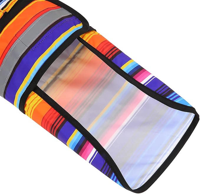 HDE Dog Raincoat Jacket Reflective Adjustable Hooded Pet Poncho Rain Coat with Leash Hole for Small to X-Large Dogs Baja Stripes - M