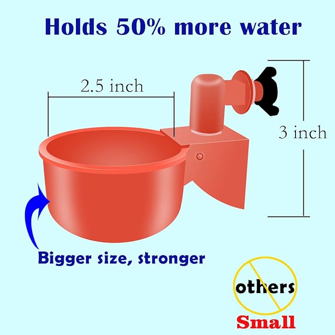 Complete Set Pipeline Automatic Chicken Waterer System(58 Accessories Included)Chicken Water Cups, Chicken Waters,Poultry Waterer,Chicken Watering System,with PVC Pipeline,Float Valve and Garden Hose