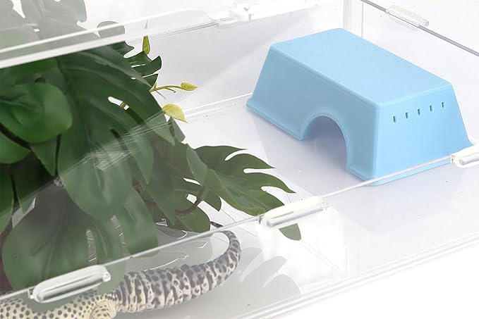 Snake Hide, Leopard Gecko Tank Accessories for Reptile Ball Python Crested Gecko Lizard Bearded Dragon - BlueHideS