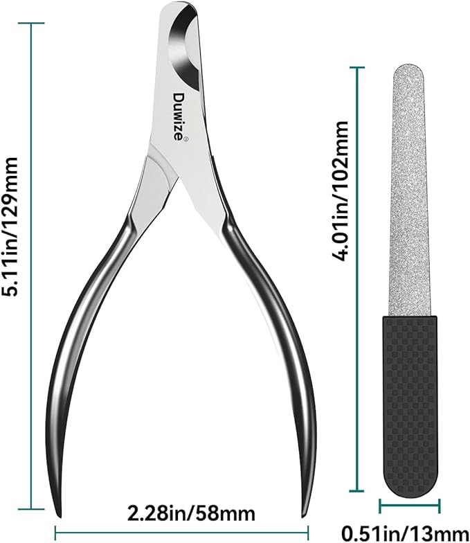 Dog Nail Clippers - All Steel Material, 1.22-Inch Large Opening, Built-in Spring, No Fur Pinch, for Medium to Large Dogs and Cats, Professional Pet Nail Trimmers, With Free Nail File (Polished)