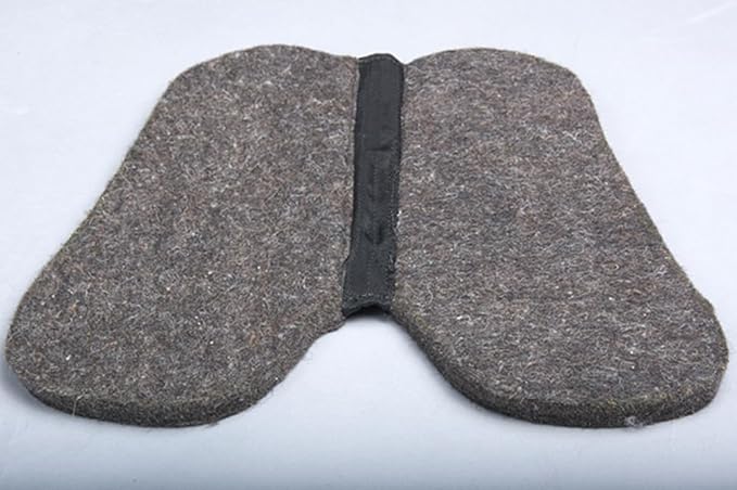 HILASON Western Wool Felt Horse Saddle Pad W/Distressed Wear Leather Made in USA | for Horses
