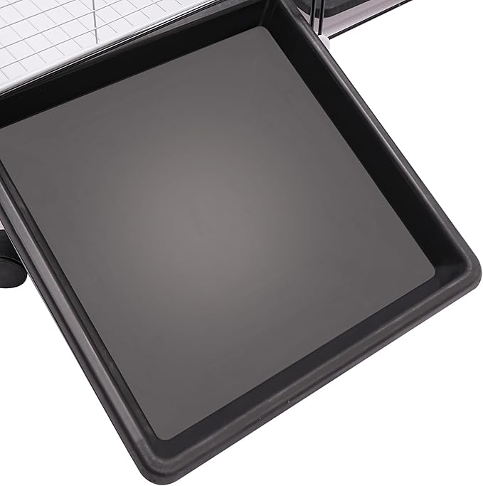 49" H Wrought Iron Bird Cage Parrot Cage, 3-Tier Movable Birdcage Parakeet Cage w/Wheels, 360° View Spacious Interactive Bird House Pet Bird Flight Cage for Medium&Small Birds (Transparent)