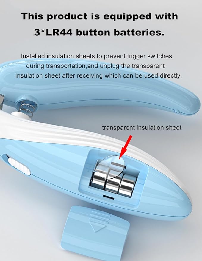 Cat Dog Pet Nail Clippers with Light, Llluminates Cat Dog Nails Or Bloodline, Safety Pet Nail Clipper for Dogs, Cats, Rabbits, Sharp, No Nail Splitting(Blue)