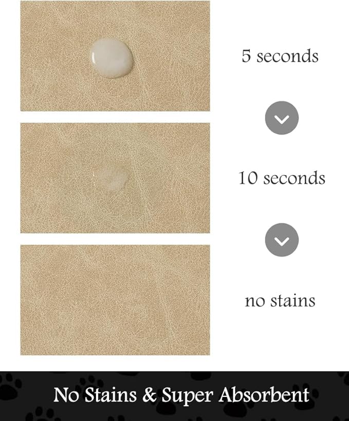 Pet Feeding Mat-Absorbent Dog Mat for Food and Water Bowl-No Stains Quick Dry Water Dispenser Mat-Dog Accessories Pet Supplies-Bowl for Messy Drinkers(Beige,23"x34"