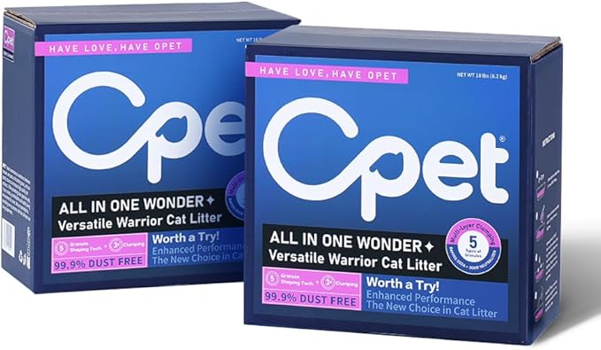 OPET Tofu Cat Litter - 36 LBS, Natural Sustainable Ingredients Quick Clumping Cat Litter, Flushable, Superior Odor Control, 99.9% Dust Free Kitty Litter (36 pounds, White Tea)