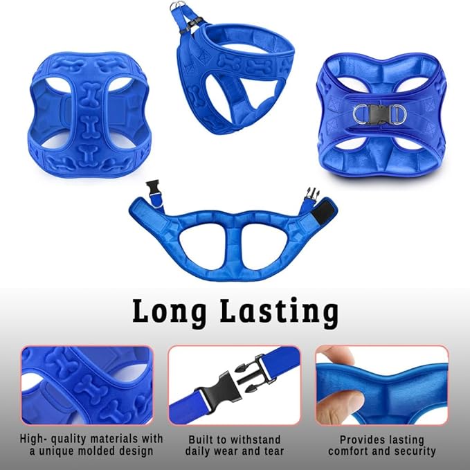 Comfort Fit No Pull Dog Harness – Adjustable Step-in Vest for Small, Medium & Large Dogs, Soft Padded with Leash Clips, Reflective Straps & Handle