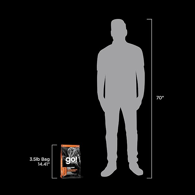 Go! Solutions Skin + Coat Care, Dry Dog Food, Salmon Recipe with Grains, 3.5 lb Bag