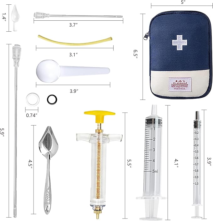 15 pcs Baby Bird Feeding Syringe Set - Bird Hand Feeding Syringe Set, Baby Birds Feeder with 20ml Feeding Syringes, Birds Feeder Scoop, Soft Tubes for Parakeets & Cockatiels