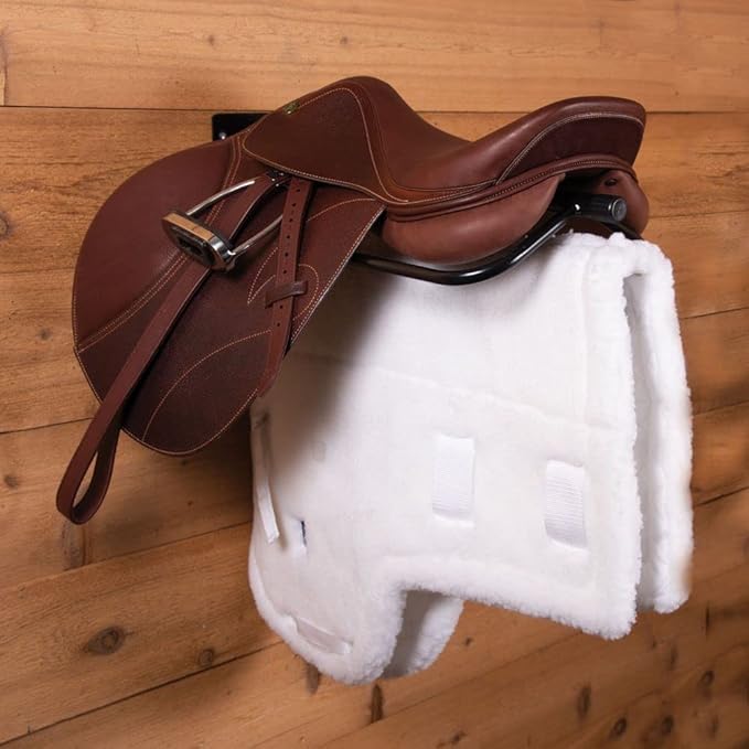Saddle Rack with Pad Bar for Horse Enthusiast | Heavy-Duty Saddle Rack Wall Mount | Western & English Saddle Rack | Keeps Tack Organized