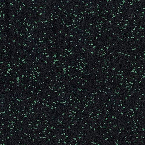 American Floor Mats 1/4in (7mm) Thick 10% Green 4' x 11' Heavy Duty Rubber Rolls, Protective Exercise Mats, Home Gym Rubber Flooring