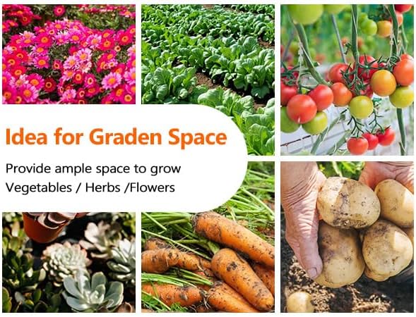 VINGLI Galvanized Raised Garden Beds Outdoor, 6x3x2 Ft, 8x4x2 Ft Lager Metal Planter Raised Beds for Planting Vegetables Flowers Herb (6 * 3 * 2(Square))