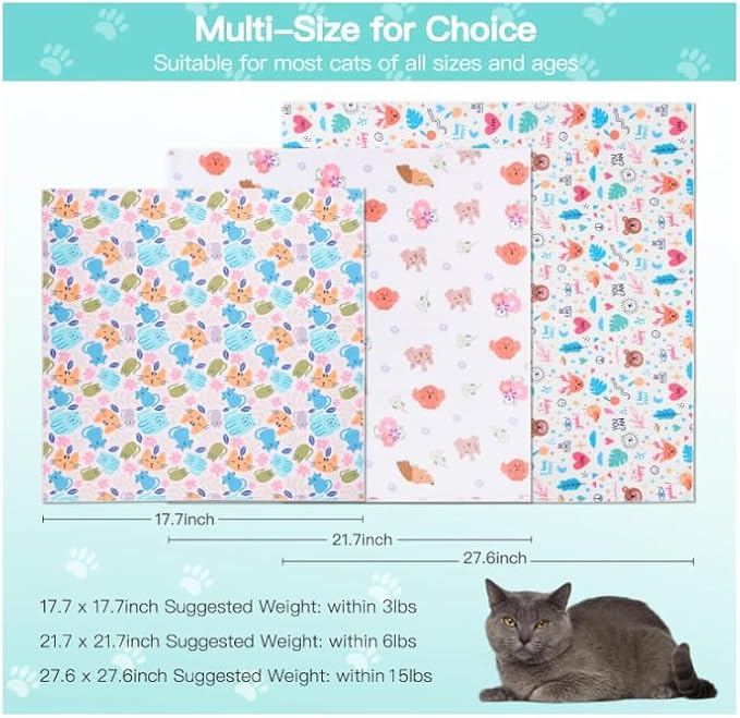 17.7" Cat Grooming Wrap, Cat Wrap for Cutting Nails, Self-Adherent Fabric Wrap for Cats, Anti-Scratch, Anti-Escape, Multifunctional Swaddle Wrap Pet Tool (Panda, Medium)