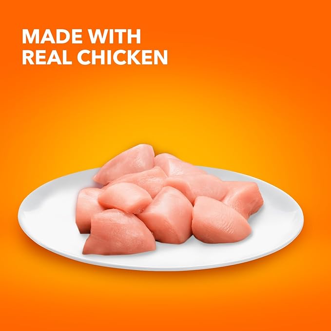 IAMS Perfect Portions Indoor Adult Wet Cat Food Cuts in Gravy, Chicken Recipe, 2.6 oz. Easy Peel Twin-Pack Trays (24 Count, 48 Servings)