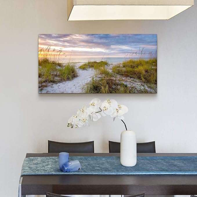 canvas wall art for living room bedroom Wall Decor ocean sand dunes grass Landscape painting Ready to Hang Home Decorations office family bathroom kitchen sea beach canvas art Prints pictures Works