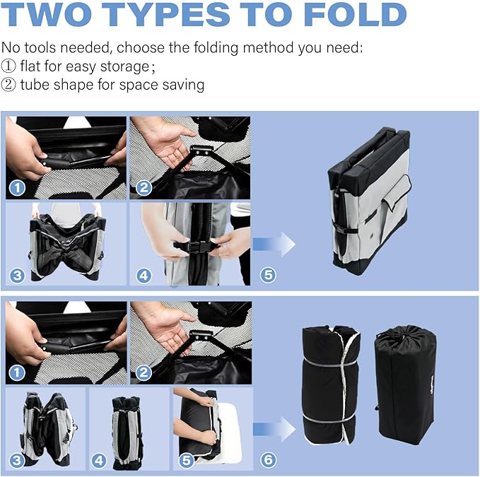 Collapsible Dog Crate, Portable Soft Dog Crate with Fleece Bed for Large Dog, Folding Travel Carrier Kennel with 3-Door Mesh Windows for Indoor &Outdoor, 36" L x 25" W x 25" H,Black