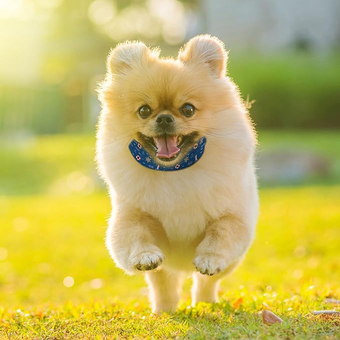 Nautical Anchor Dog Collars Navy Blue Light House Seagull Soft Adjustable Collar Strap for Small Medium Large Dogs Cats Pet