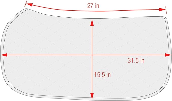 ECP Equine Comfort Products All Purpose Diamond Quilted Western Saddle Pad for Injury Prevention, Breathable, Hypoallergenic, Shock-Absorbing Cushion for Horse Comfort