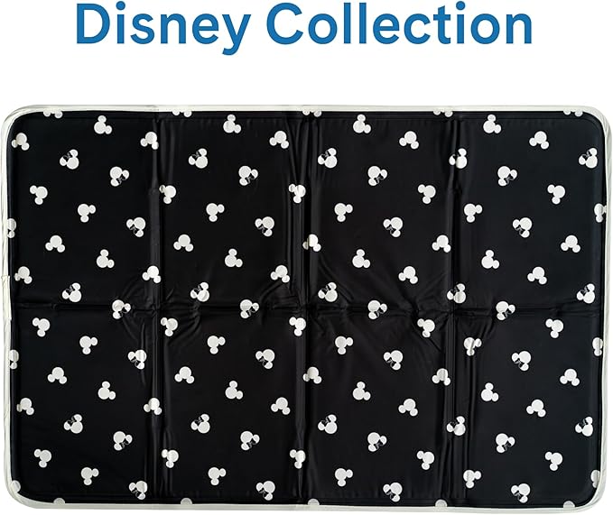 The Green Pet Shop Cool Pet Pad - Large, Disney’s Mickey & Minnie Mouse - Self-Cooling, Pressure Activated Mat for Dogs & Cats from 46-80 lbs - Non-Toxic Gel, No Water Needed