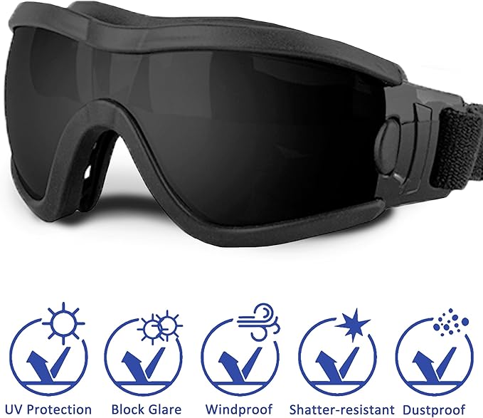 Small Dog Sunglasses with Adjustable Strap UV Protection, Winproof Puppy Sunglasses, Suitable for Dogs Eyes Protection,Soft Dog Goggles