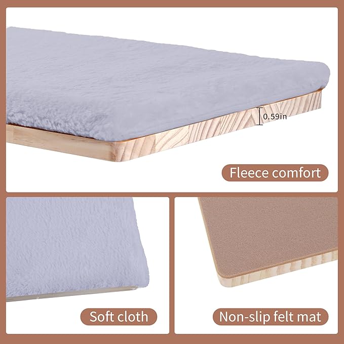 Cat Shelves for Wall, Wall Mounted Cat Furniture Set,with Hammock,Jumping Boards,Sofa,Steps,ScratchingPost,Hanging Ball and Felt Pads, Suit for Cats Climb, Jump,Scratch-Gray