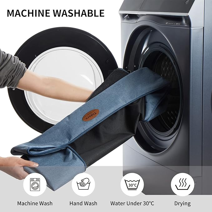 Orthopedic Dog Beds for Medium Dogs, Durable Egg Crate Foam Sofa Dog Bed wit Washable Removable Cover,Waterproof Lining,Pet Bed for Large Dogs (Navy Blue, 26.4" L x 21.7" W x 6.2" Th)