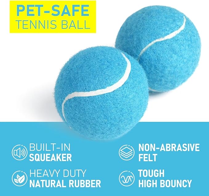 Prime Pets Mini Tennis Balls for Dogs, 2 Inch Squeaky Dog Toys, Interactive Dog Toy Balls for Indoor Outdoor, Squeaky Toys for Small & Medium Dogs