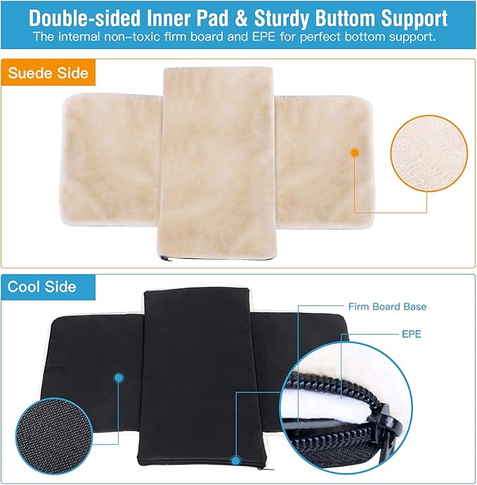 Siivton Pet Carrier Airline Approved, 4 Sides Expandable Cat Carrier Bag with Removable Fleece Pad, Large Soft Sided Pet Travel Carrier, Dog Carrier for Cats, Puppy and Small Dogs