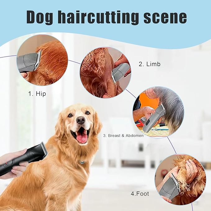 5Pack Dog Grooming Blades Compatible with Andis Dog Clippers,Dog Clipper Blades Compatible with Oster A5,Wahl km10 Dog Clippers for Animal Dog Cat Horse,Stainless-Steel Blade Sharp