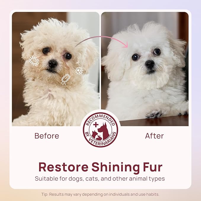 HICC PET Cleaning Deodorizing Wipes for Dogs & Cats, Vet Recommended Nourishes Smoothes Fur Pet Grooming Wipes with Fermented Coconut Oil (400 Counts (Thicken), Rose)