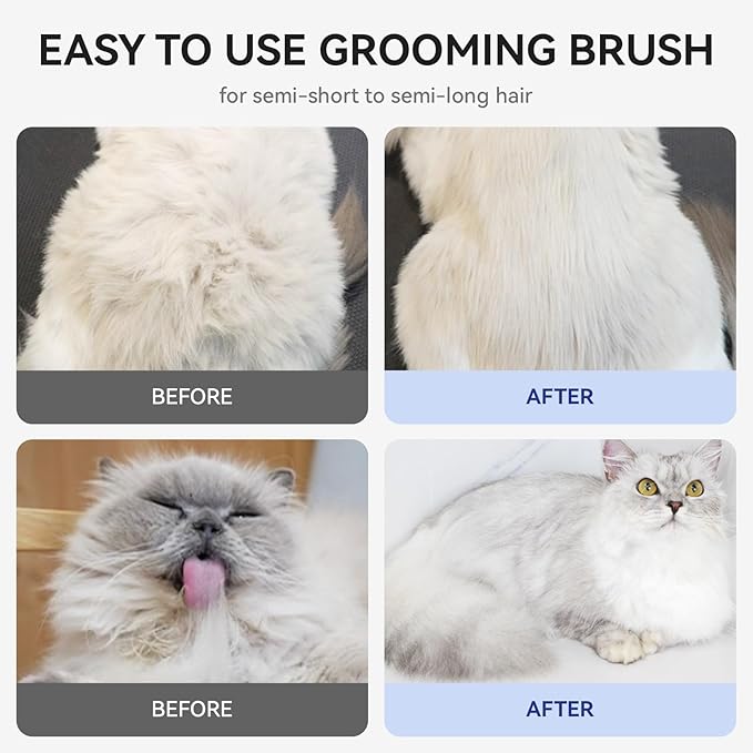 Aumuca Pet Coat Care for Horse Dog Cat, Cat Brushes for Indoor Cats, Horses Grooming Deshedding Brush, Pet Massage Removes Loose Fur, Blue