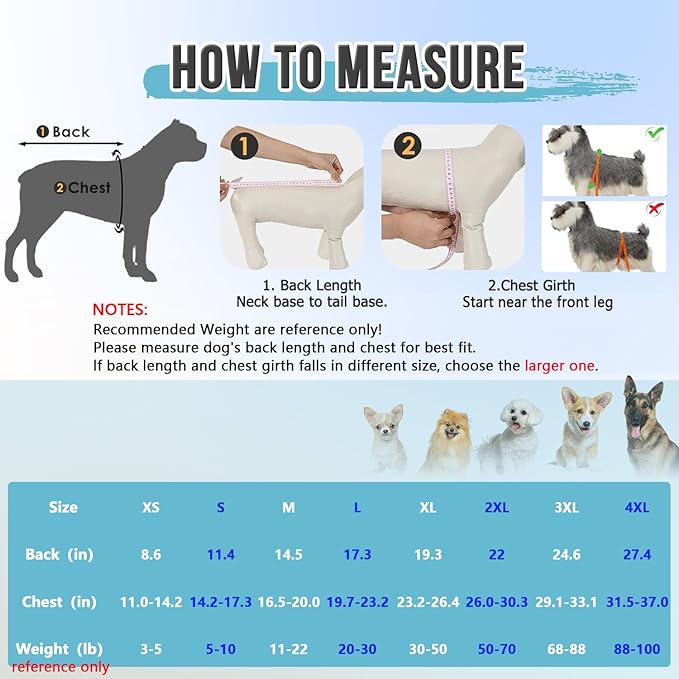 Lukovee Recovery Suit for Dogs, Zipper On Recovery Suit for Female Male Dog, Onesie Abdominal Wounds Cone E-Collar Alternative Prevent Licking Spay Recovery Suit (2TPI,M)