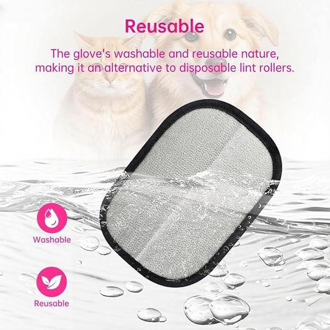 2Pcs Pet Hair Removal Gloves for Dogs and Cats, 2025 Upgraded Electrostatic Magic Hair Remover Glove