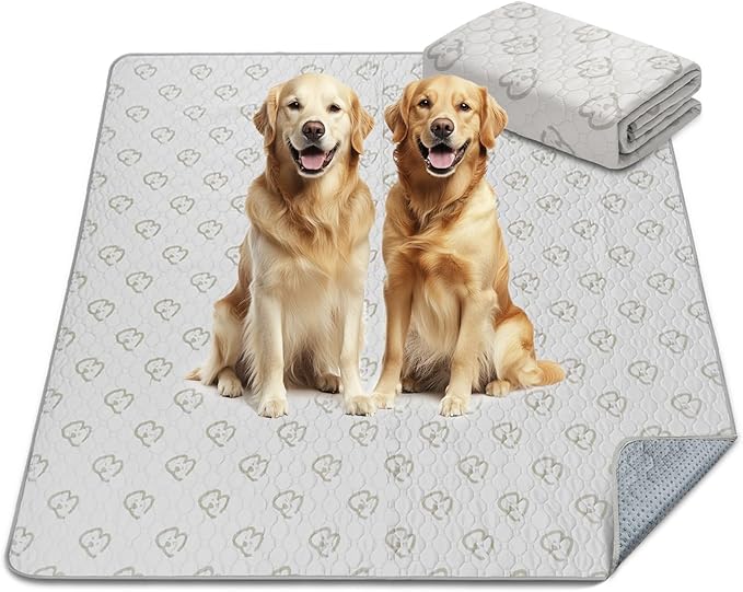 FXW Washable Pee Pads for Dogs, Puppy Pads with Super Absorbent, Specifically Designed for Potty Training, 39" Square, Khaki, 1 Pack
